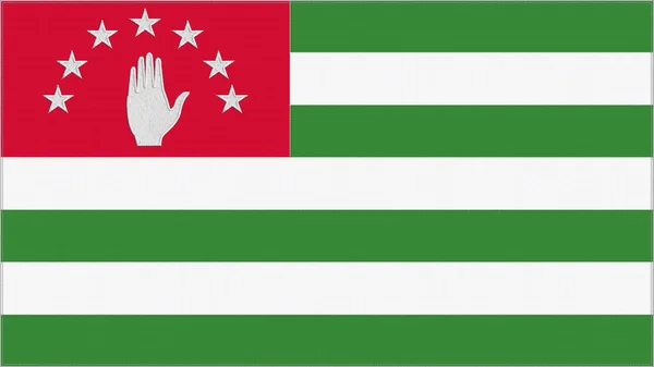 Abházia Hímzési Zászló Abházia Embléma Hímzett Szövet Hímzett Címer Ország — Stock Fotó