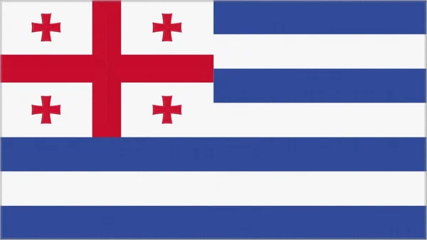 Bandiera Ricamo Ajaria Emblema Aiutante Tessuto Cucito Stemma Ricamato Paese — Foto Stock