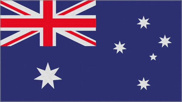 Australië Borduurvlag Australië Embleem Gestikt Stof Geborduurd Wapen Land Symbool — Stockfoto