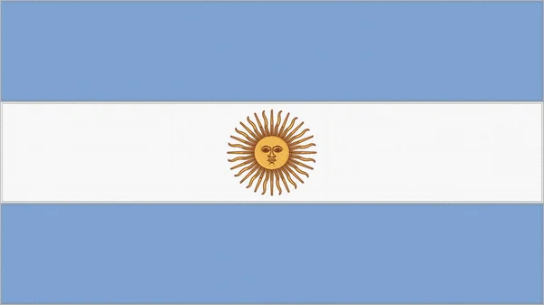 Argentina Embroidery Flag Argentinean Emblem Stitched Fabric Embroidered Coat Arms — стокове фото