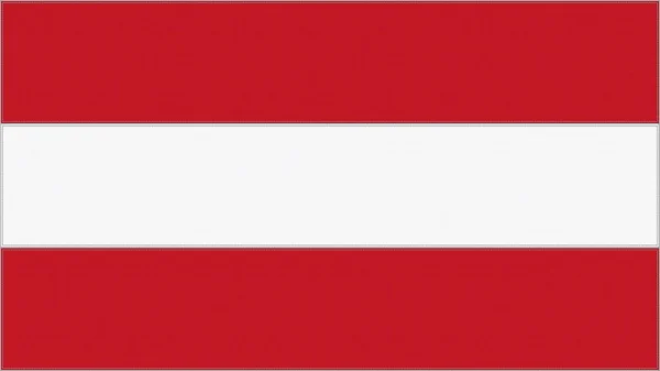 オーストリアの刺繍フラグ オーストリアのエンブレムステッチ生地 紋章が刺繍されている 国のシンボルテキスタイルの背景 — ストック写真
