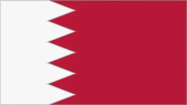 Bahrain Embroidery Flag Bahraini Emblem Stitched Fabric Embroidered Coat Arms — Stock fotografie