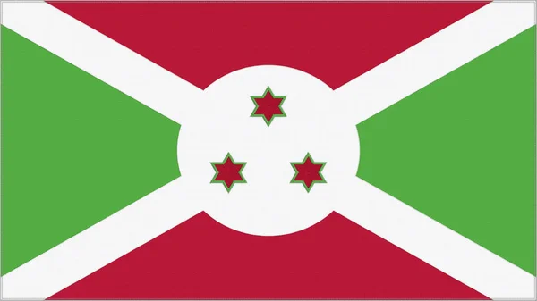 Burundi Hímző Zászló Burundi Emblémával Varrott Szövet Hímzett Címer Ország — Stock Fotó
