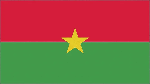 Bandera Bordado Burkina Faso Emblema Tela Cosida Escudo Armas Bordado —  Fotos de Stock