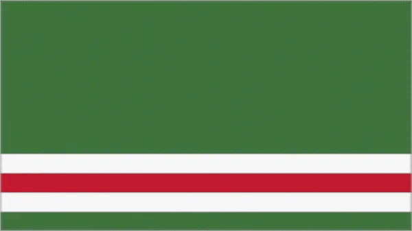 Флаг Чеченской Республики Ичкерия Ткань Эмблемой Вышитый Герб Текстильный Фон — стоковое фото