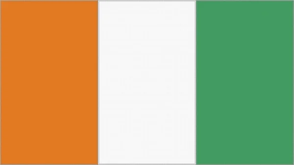 Výšivková Vlajka Pobřeží Slonoviny Znak Šitý Tkaniny Vyšívaný Erb Textilní — Stock fotografie