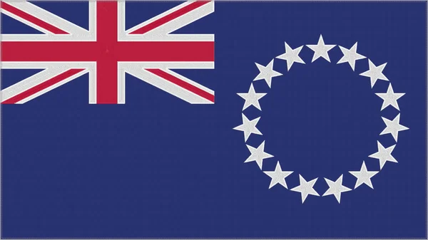 Bandera Bordado Cook Island Emblema Tela Cosida Escudo Armas Bordado — Foto de Stock