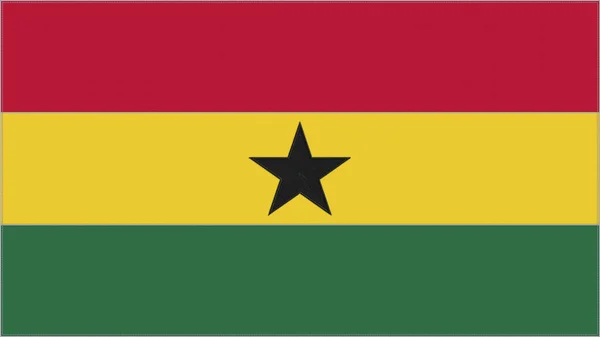 Ghana Embroidery Flag Ghanaian Emblem Stitched Fabric Embroidered Coat Arms — Fotografia de Stock