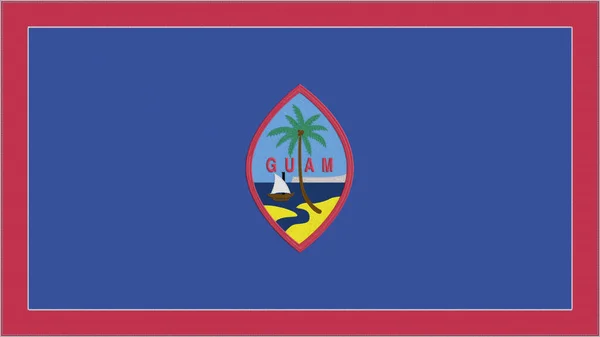 Bandeira Bordado Guam Emblema Tecido Costurado Brasão Armas Bordado País — Fotografia de Stock