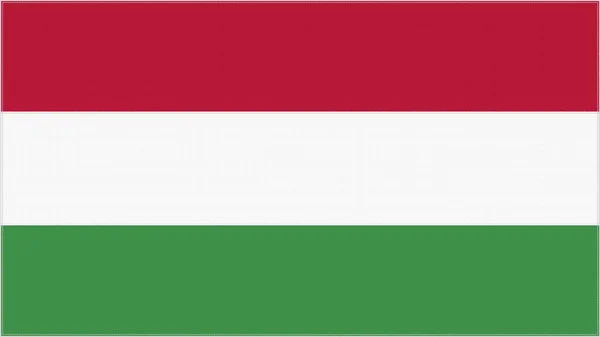 Macaristan Nakış Bayrağı Macar Amblemi Dikilmiş Kumaş Nakışlı Arma Ülke — Stok fotoğraf