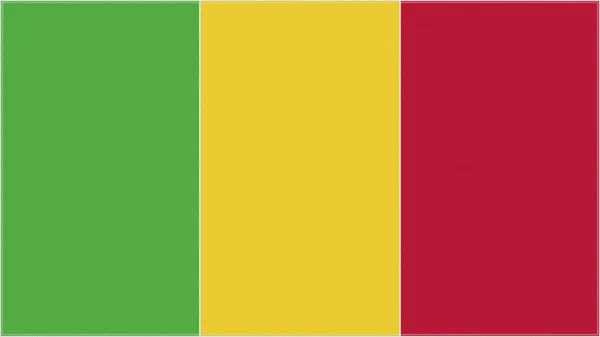 Mali Embroidery Flag Malian Emblem Stitched Fabric Embroidered Coat Arms — 图库照片