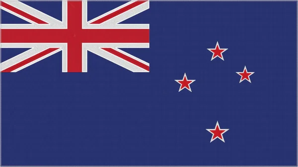 New Zealand Embroidery Flag Emblem Stitched Fabric Embroidered Coat Arms — Foto de Stock