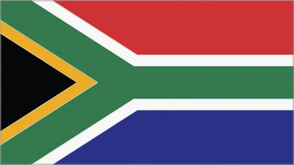 Флаг Южной Африки Вышивке Ткань Эмблемой Вышитый Герб Текстильный Фон — стоковое фото