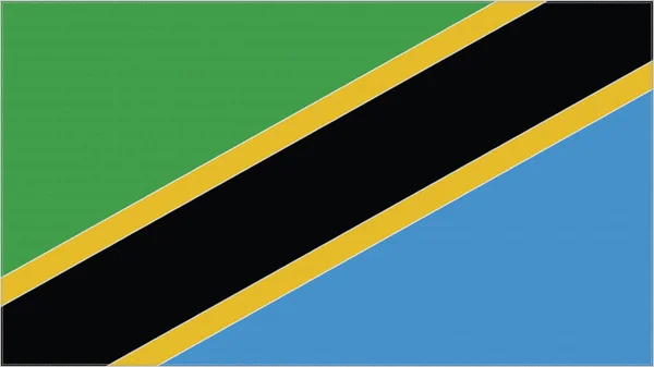 Výšivková Vlajka Tanzanie Tanzanský Znak Šitý Tkaninou Vyšívaný Erb Textilní — Stock fotografie