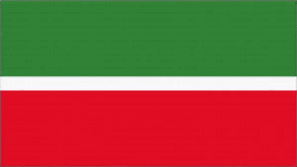 Татарстанский Флаг Вышивки Ткань Эмблемой Вышитый Герб Текстильный Фон — стоковое фото
