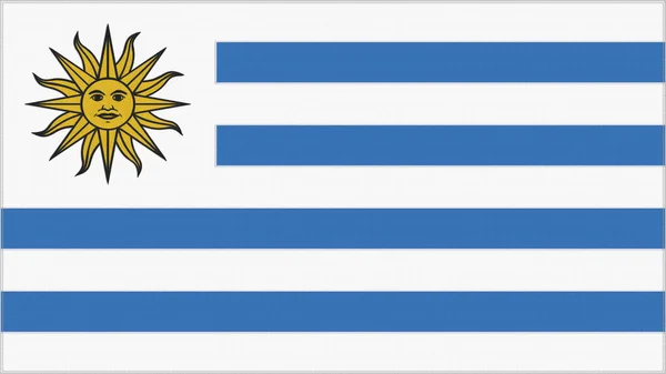 Uruguay Broderi Flagga Uruguayas Emblem Sytt Tyg Broderad Vapensköld Land — Stockfoto