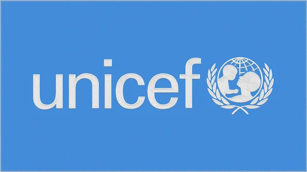 Unicef United Nations International Childrens Fund Embroidery Flag Emblem Stitched — Stok fotoğraf