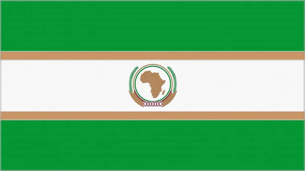 Stickfahne Der Afrikanischen Einheit Emblem Bestickter Stoff Besticktes Wappen Land — Stockfoto