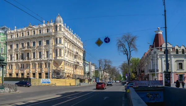 Odessa Ukraina 2022 Preobrazhenskaya Gatan Nära Liebmans Hus Odessa Ukraina — Stockfoto