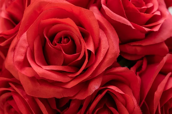 Close Shot Artificial Flower Bouquet Red Roses — Foto de Stock