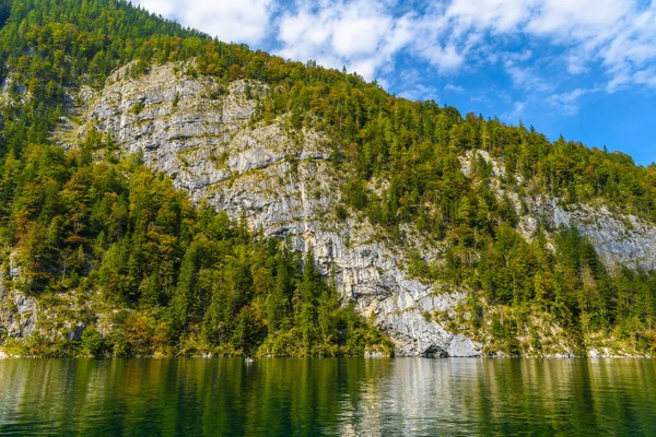 Lago Koenigssee Con Montañas Alp Konigsee Parque Nacional Berchtesgaden Baviera —  Fotos de Stock