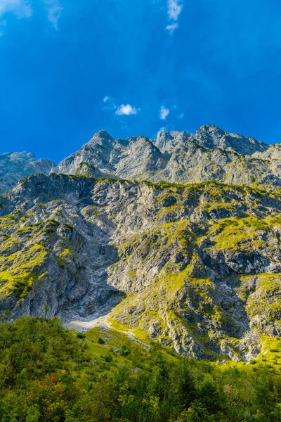 Dalen Alperna Närheten Koenigssee Konigsee Berchtesgaden Nationalpark Bayern Tyskland — Stockfoto