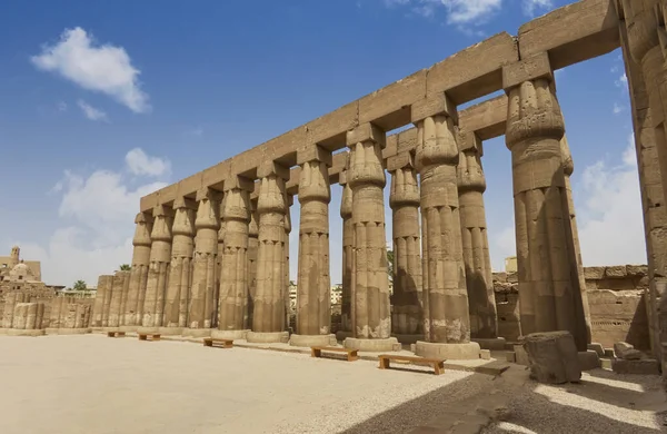 Templo Karnak Luxor Con Sus Maravillosas Esculturas Antigüedades — Foto de Stock
