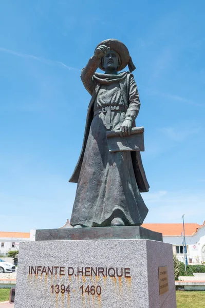 Сагреш Португалия 2022 Мая Статуя Инфанта Энрике Туристическом Городе Сагреш — стоковое фото