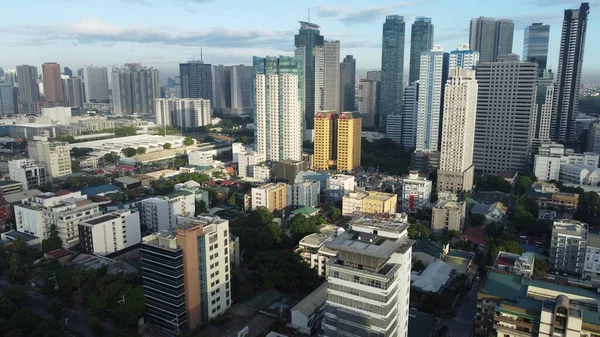 Manila Philippines urban skyline aerial