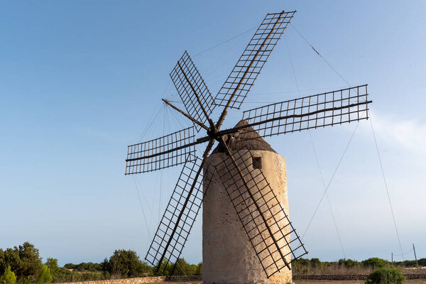 Old mill of La Mola in Formentera, Spain.
