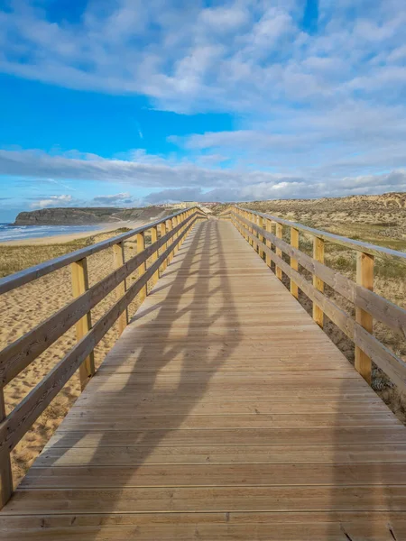 Boardwalk Sand Dunes — 图库照片