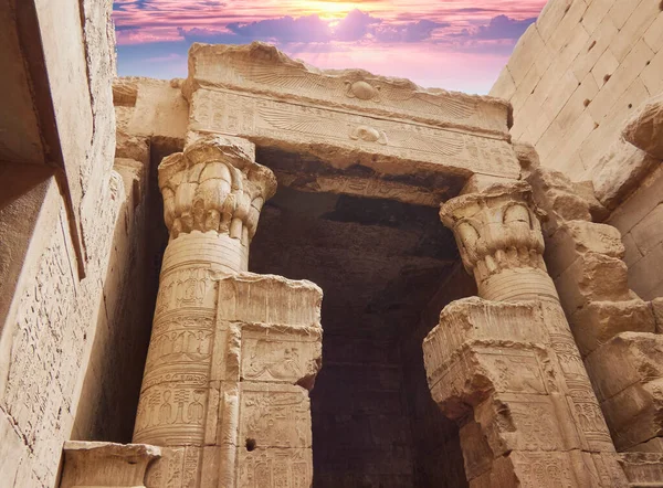 Mısır Daki Edfu Tapınağı Inanılmaz Antikaları — Stok fotoğraf