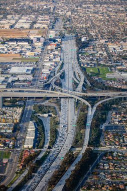 I-405 ve I-105 Otoyol Hava Fotoğrafları, Los Angeles, Kaliforniya