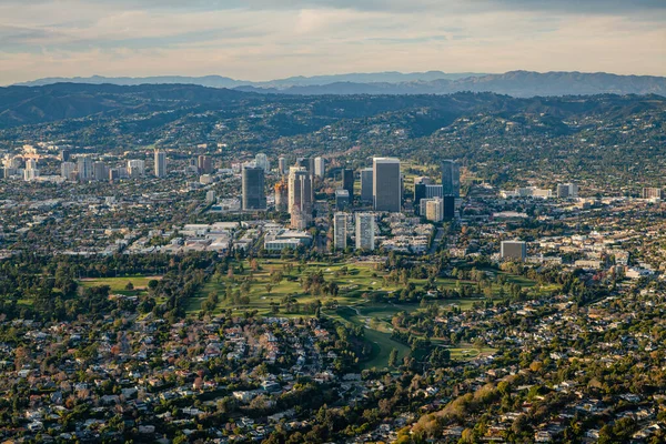 Hillcrest Country Club Beverly Hills Los Angeles California Aerial — Stok fotoğraf