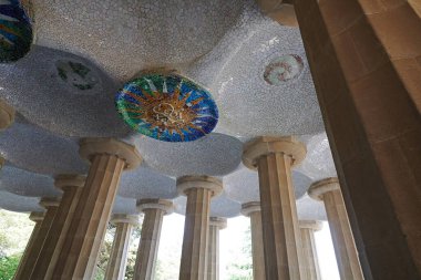 Anthoni Gaudi 'nin Barselona' daki Park Gell 'i. 