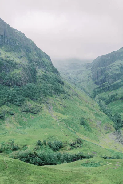 Lush Green Mountain Glencoe Scottish Highlands — Stockfoto