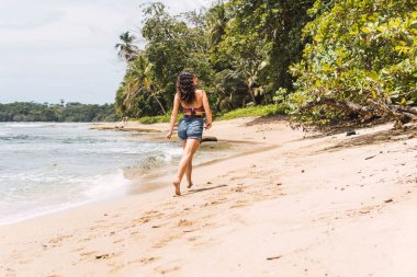 woman on the beach in Costa Rica