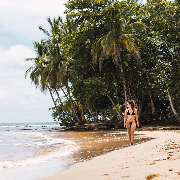 Woman Swimsuit Beach Costa Rica — Stock Photo, Image