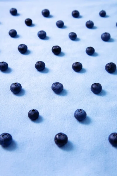 Vertical Photo Pattern Blueberries Blue Field — Stock Photo, Image