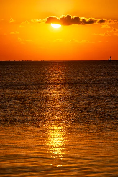 Coucher Soleil Sur Golfe Mexique — Photo