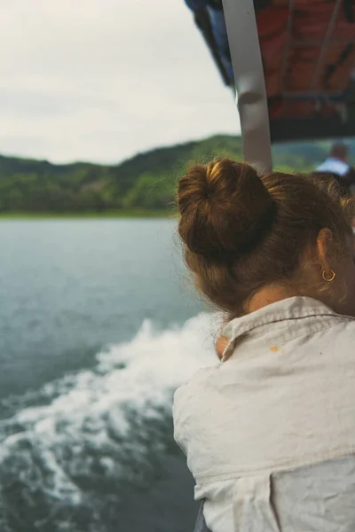 Woman Hair Boat — Fotografia de Stock