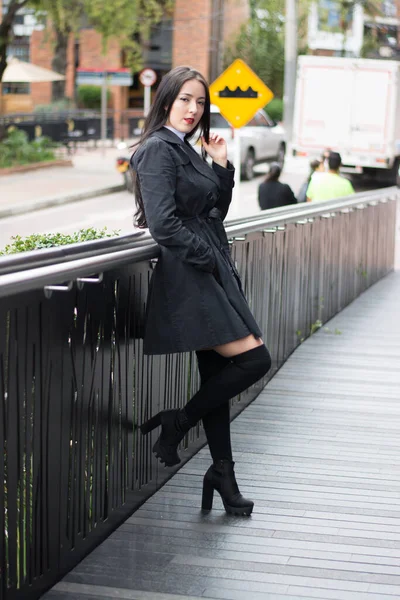 Beautiful Elegant Fashionable Woman Street — Stock Fotó