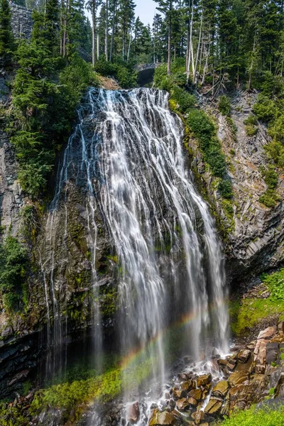 Refreshing Flow Natural Water Resource Falls — Photo
