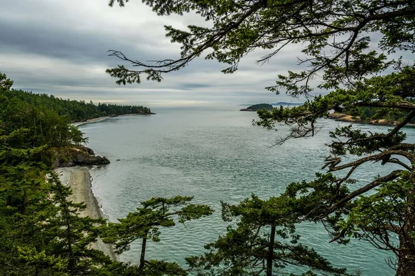 Large Refreshing Flow Water Peaceful View Fort Casey State Park — Zdjęcie stockowe