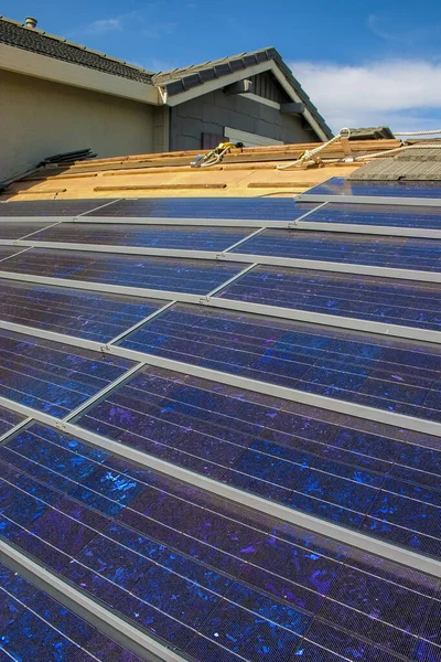 Home solar installation in California