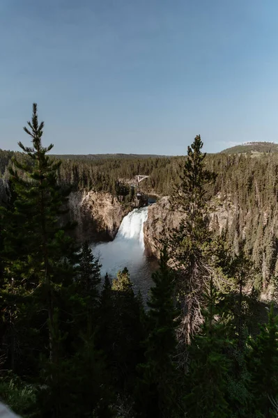 Upper Falls Viewpoint Yellowstone National Park — Stockfoto