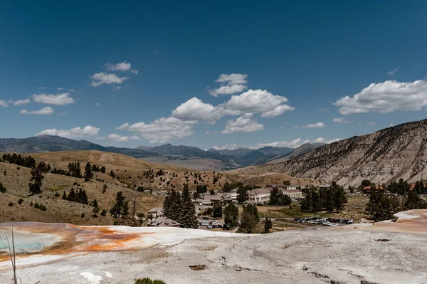 Mamute Hot Springs Parque Nacional Yellowstone — Fotografia de Stock