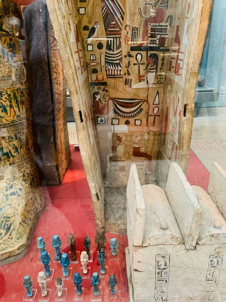 Внутренний Вид Саркафагу Сатти Доллс Британский Музей — стоковое фото