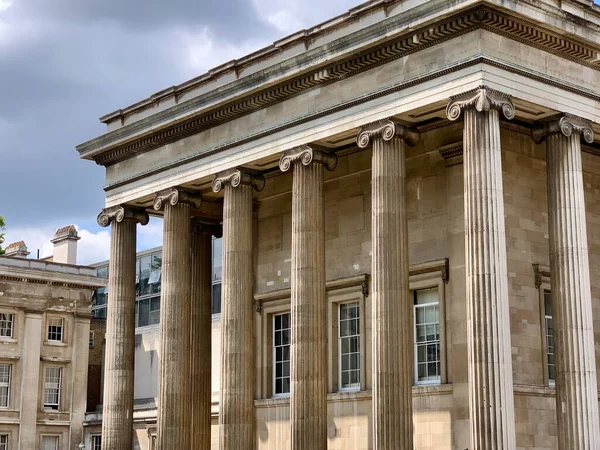 View Side Wing British Museum Pillars — Fotografia de Stock