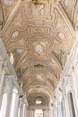 Gold and marble ceiling in St. Peter's Basilica